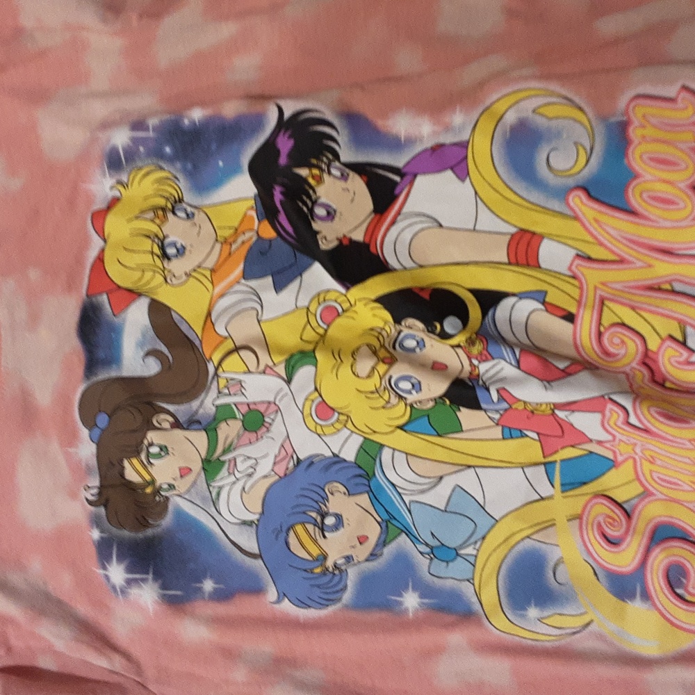 Pink tiedye sailor moon Shirt